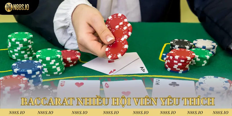 Casino N88 3 Baccarat trong sảnh casino N88 được nhiều hội viên yêu thích